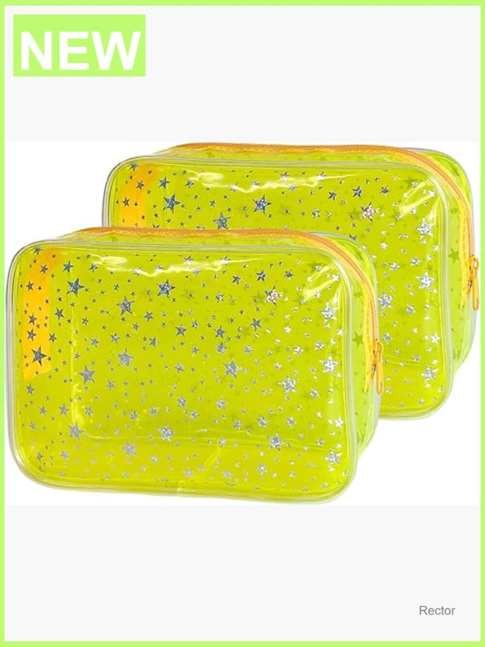 TSA Approved Clear Toiletry Pouch Set, 2 Pack Travel Makeup Bag PVC